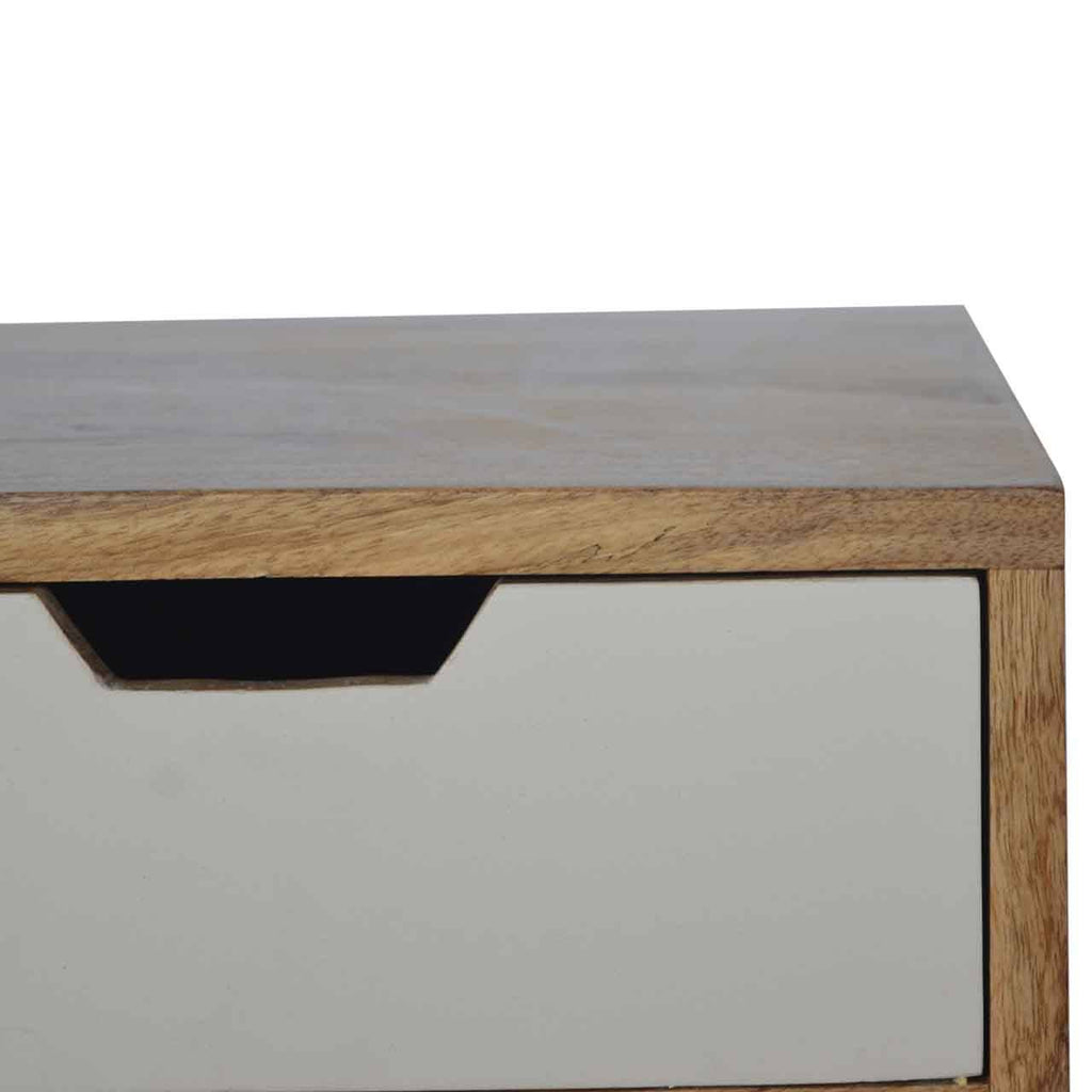 Writing Desk with White Hand Painted Drawer - Price Crash Furniture