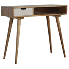 Writing Desk with White Hand Painted Drawer - Price Crash Furniture