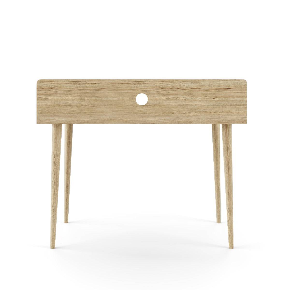 Yeovil Desk in White and Oak by Alphason - Price Crash Furniture