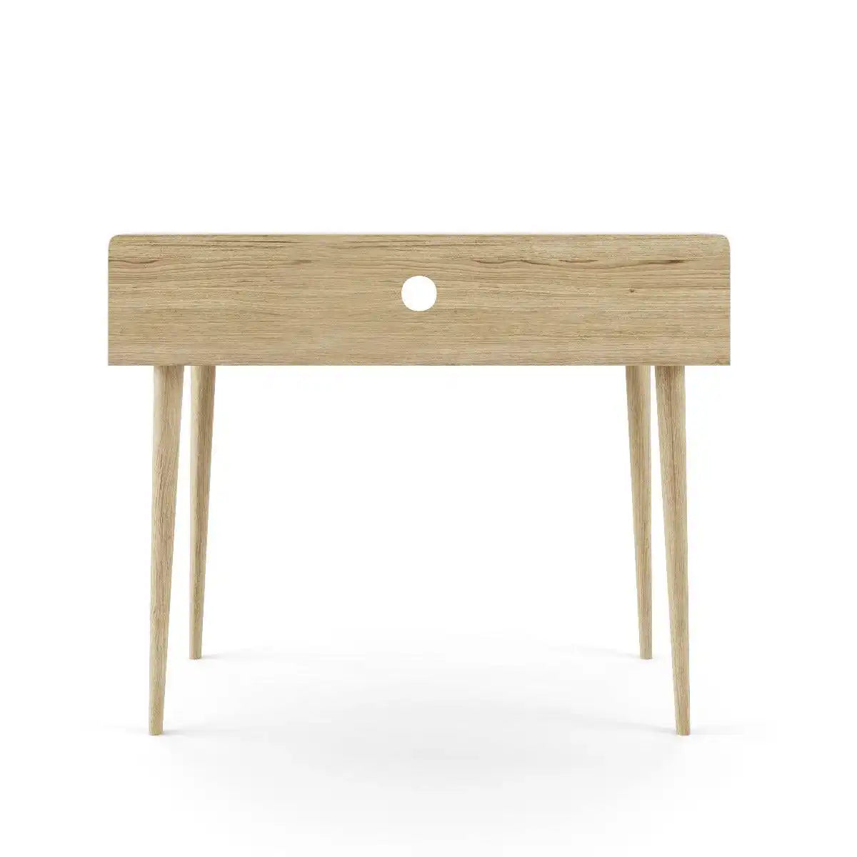 Yeovil Desk in White and Oak by Alphason - Price Crash Furniture