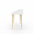 Yeovil Desk in White and Oak by Alphason - Price Crash Furniture