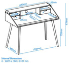 Yeovil Desk in White and Oak by Alphason - Price Crash Furniture