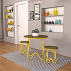 3 Piece Garden Bistro Set, Novogratz Bobbi, Yellow - Price Crash Furniture