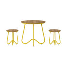 3 Piece Garden Bistro Set, Novogratz Bobbi, Yellow - Price Crash Furniture