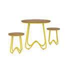 3 Piece Garden Bistro Set, Novogratz Bobbi, Yellow - Price Crash Furniture