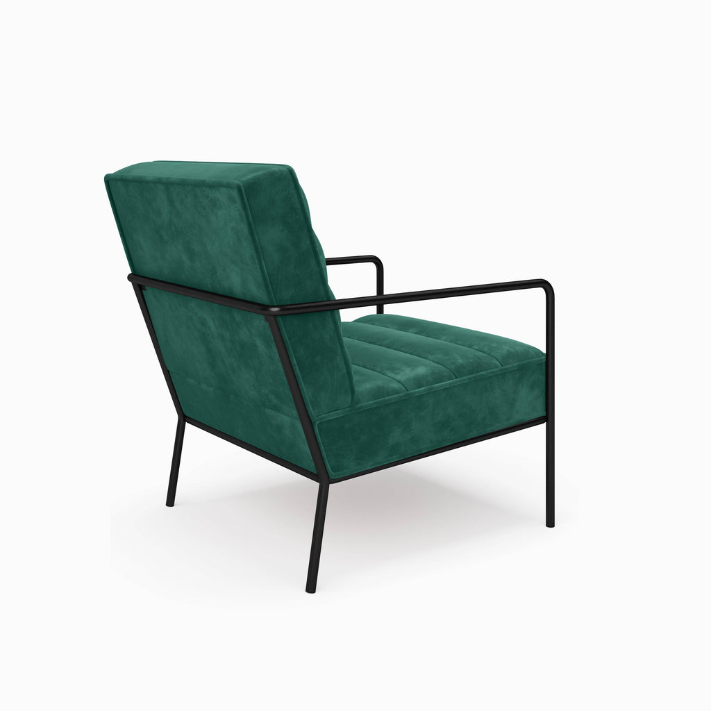 Alphason Bookham Accent Chair in Green Velvet by Dorel - Price Crash Furniture