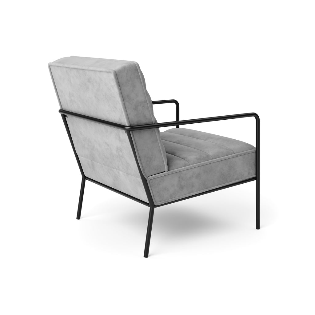 Alphason Bookham Accent Chair in Grey Velvet by Dorel - Price Crash Furniture