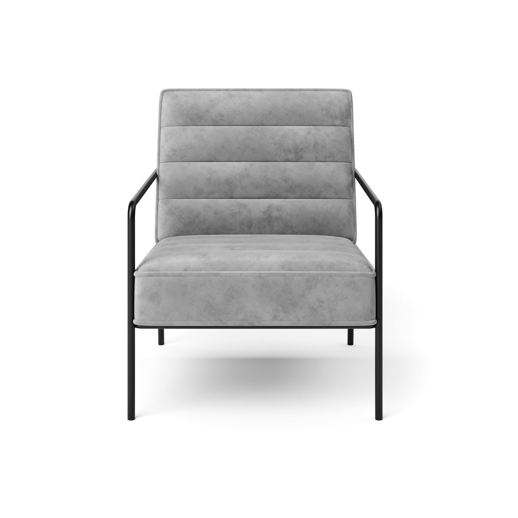 Alphason Bookham Accent Chair in Grey Velvet by Dorel - Price Crash Furniture