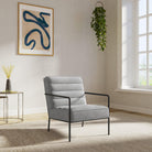 Alphason Bookham Accent Chair in Grey Velvet by Dorel - Price Crash Furniture