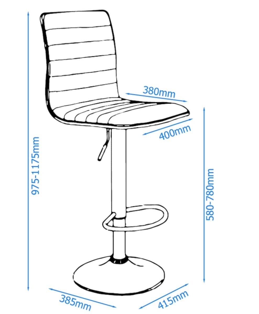 Alphason Colby Barstool High Back - Price Crash Furniture