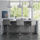 Alphason Colby High Back PU Barstool in Grey - Price Crash Furniture