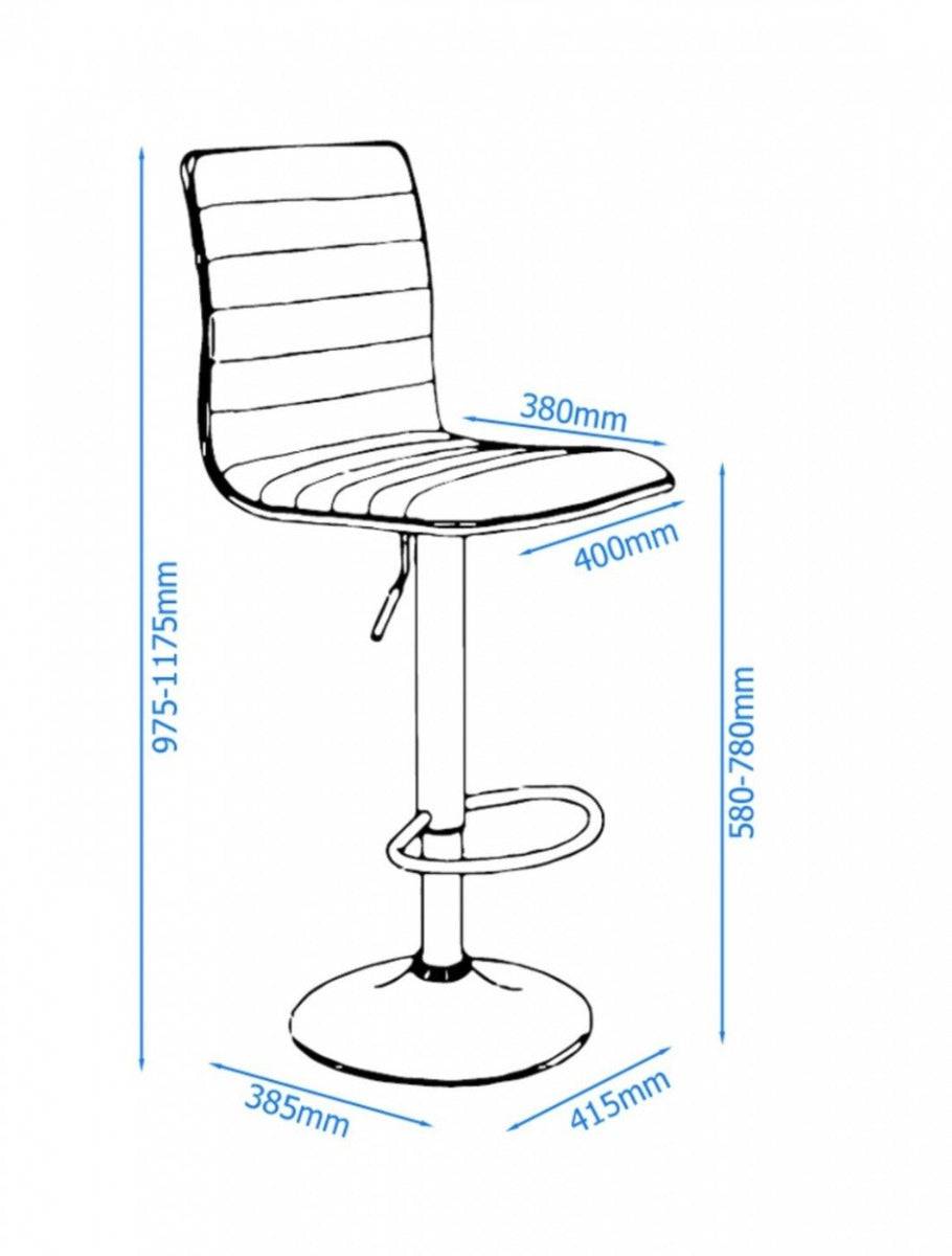 Alphason Colby High Back PU Barstool in Grey - Price Crash Furniture