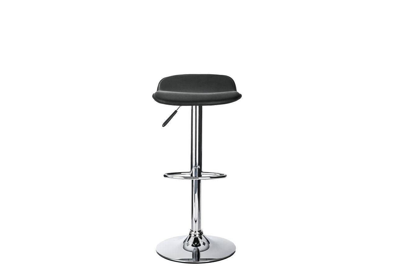 Alphason Ohio Leather Barstool In Black - Price Crash Furniture