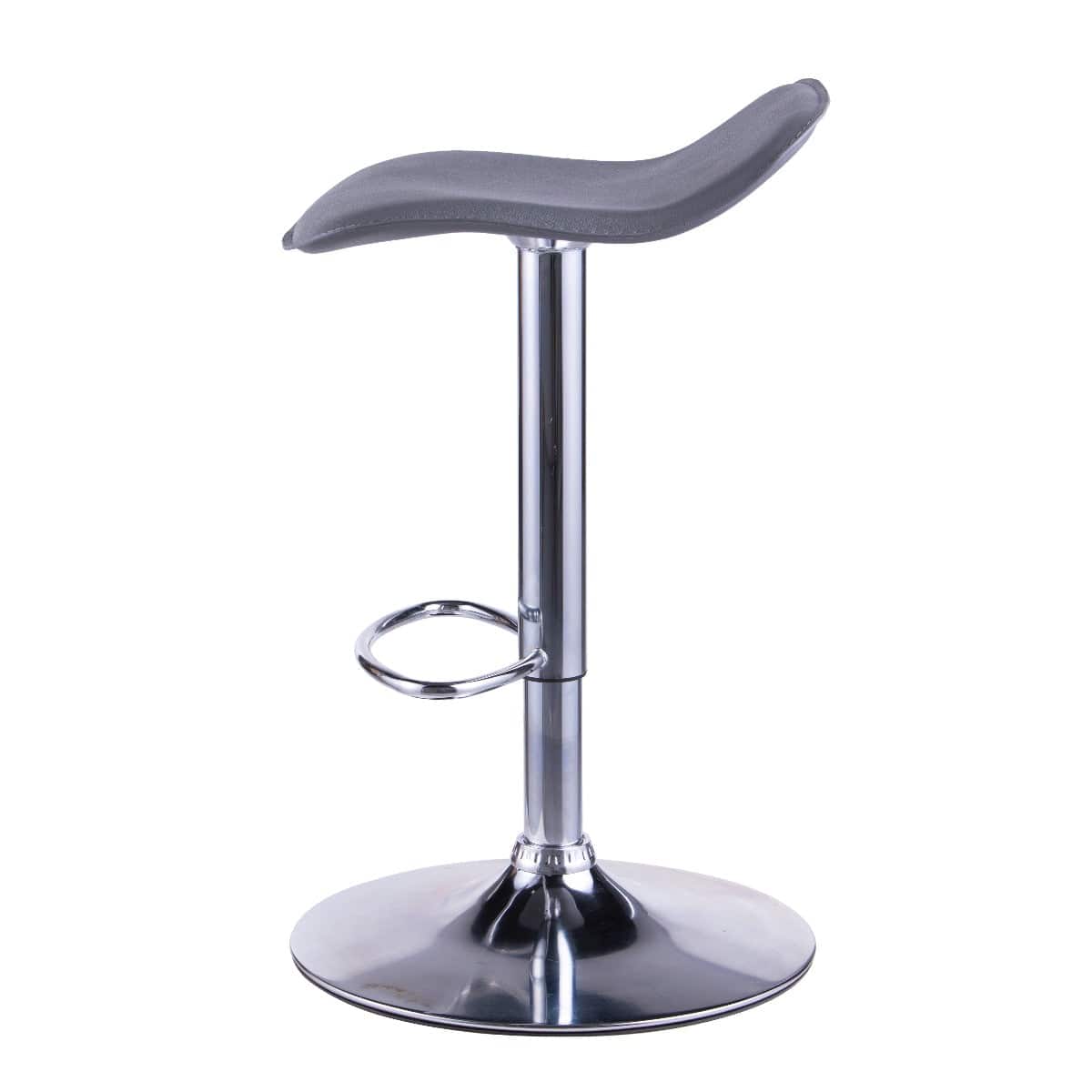 Alphason Ohio Leather Barstool in Grey - Price Crash Furniture