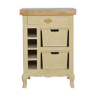 Amberley Carved Kitchen Unit & Wine Rack - Price Crash Furniture