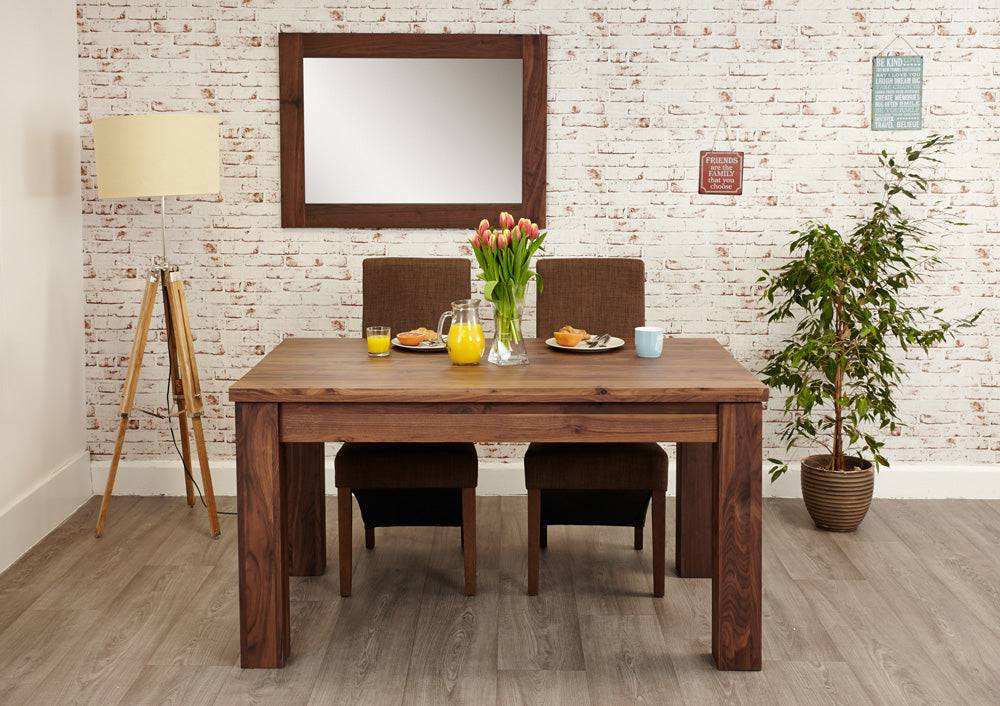 Baumhaus Mayan Walnut Extending Dining Table - Price Crash Furniture