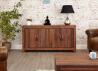 Baumhaus Mayan Walnut Hidden Home Office - CWC06A - Price Crash Furniture