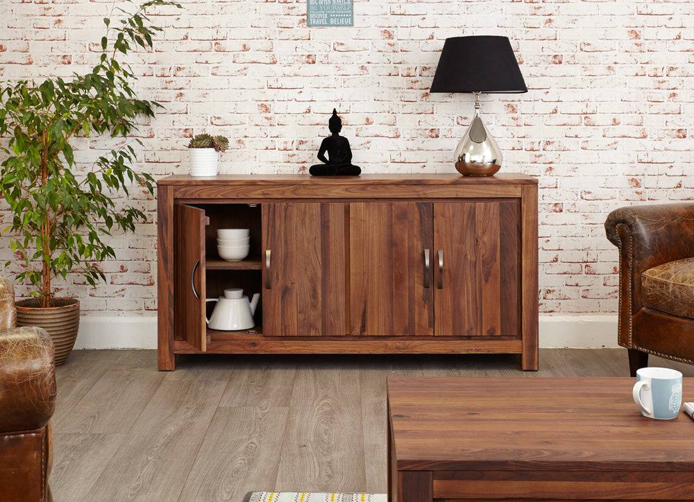Baumhaus Mayan Walnut Hidden Home Office - CWC06A - Price Crash Furniture