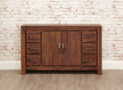 Baumhaus Mayan Walnut Six Drawer Sideboard - CWC02A - Price Crash Furniture