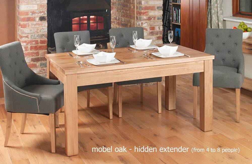 Baumhaus Mobel Hidden Extending Oak Dining Table (Seats 4-8) - Price Crash Furniture