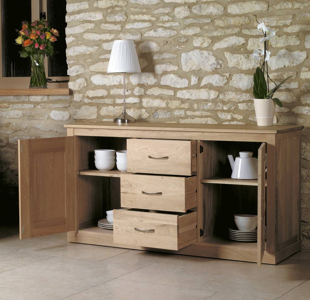 Baumhaus Mobel Oak Large Sideboard - Price Crash Furniture