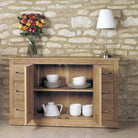 Baumhaus Mobel Oak Six Drawer Sideboard - Price Crash Furniture