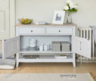 Baumhaus Signature Grey Small Sideboard / Hall Console Shoe Storage Table - Price Crash Furniture