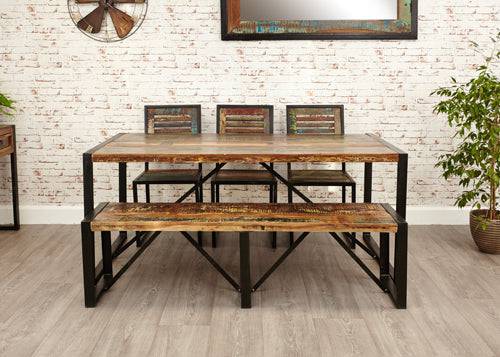 Baumhaus Urban Chic Large Dining Bench - Price Crash Furniture