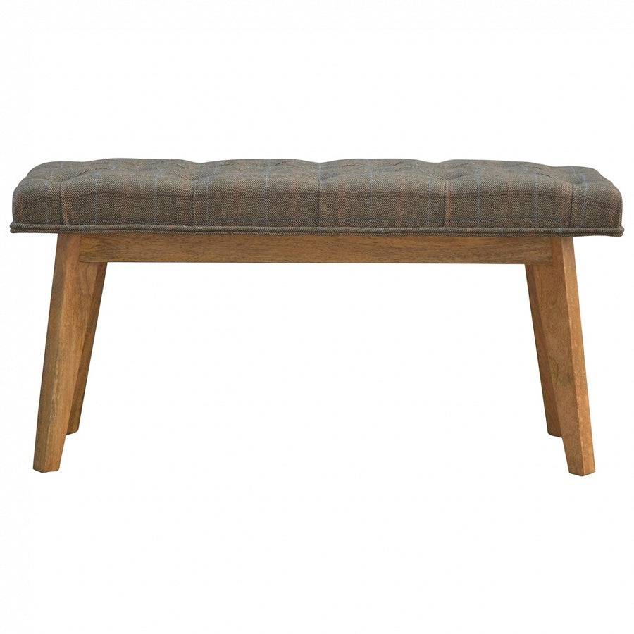 Bench Upholstered In Multi Tweed - Price Crash Furniture