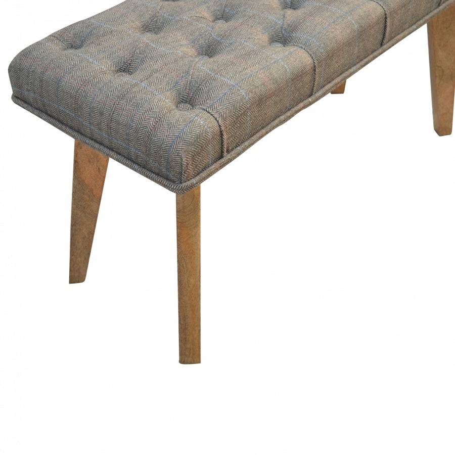 Bench Upholstered In Multi Tweed - Price Crash Furniture