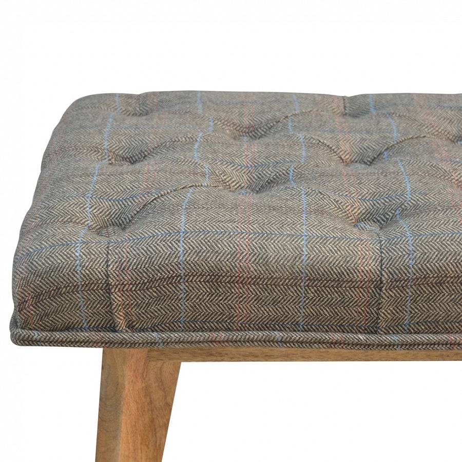 Bench Upholstered In Multi Tweed - Price Crash Furniture