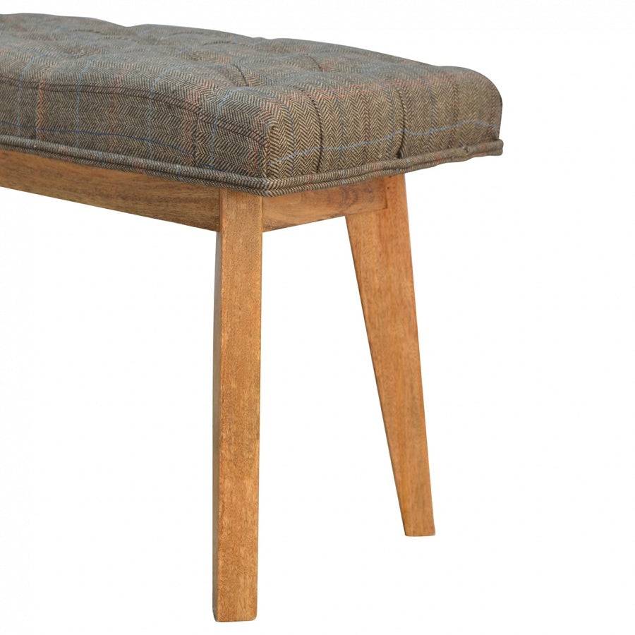 Bench Upholstered In Multi Tweed - Price Crash Furniture