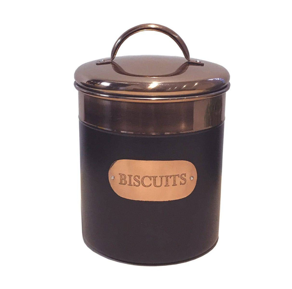 Black And Copper Biscuit Tin - Price Crash Furniture