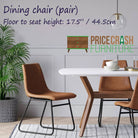 Bowden Pair of Dining Chairs in Caramel Maple Faux Leather by Dorel - Price Crash Furniture