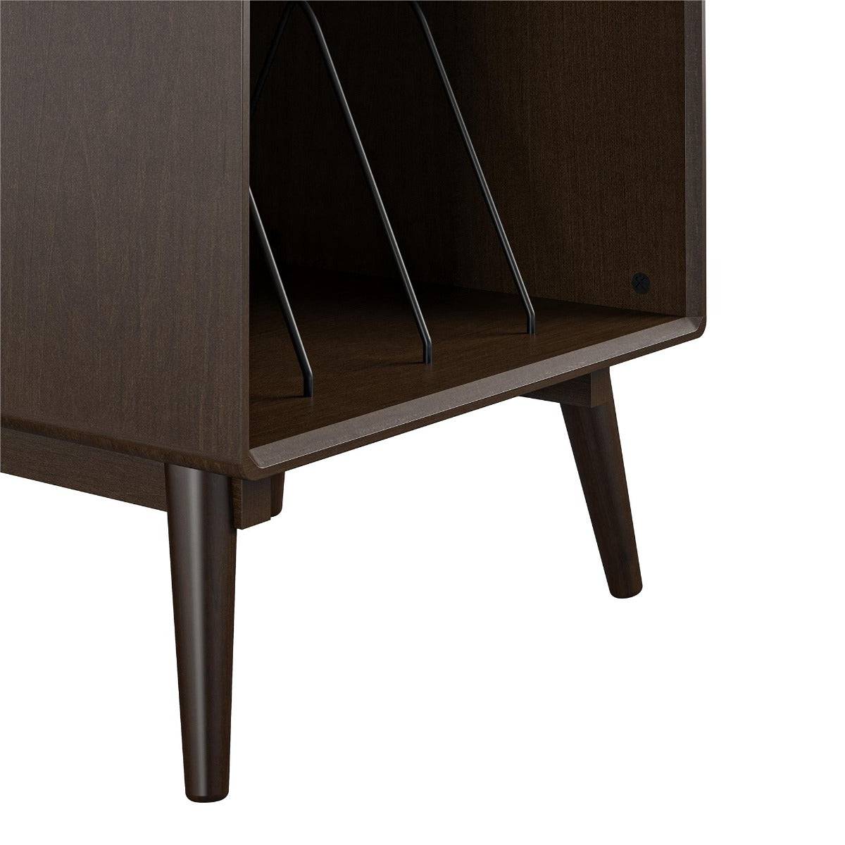 Brittany Turntable Stand in Walnut by Dorel Novogratz - Price Crash Furniture