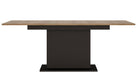 Brolo Extending Dining Table 160-200cm Walnut And Dark Panel Finish - Price Crash Furniture