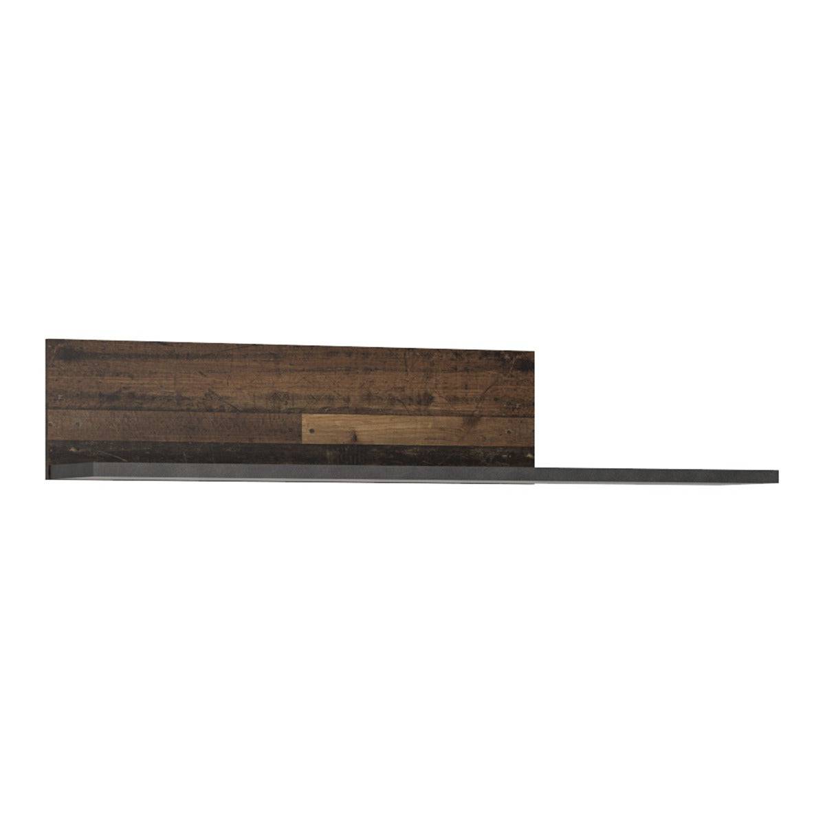 Brooklyn Wall Shelf in Walnut and Grey - Price Crash Furniture