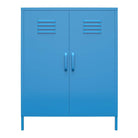 Cache 2 Door Metal Locker Accent Cabinet in Blue by Dorel Novogratz - Price Crash Furniture