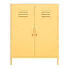 Cache 2 Door Metal Locker Accent Cabinet in Yellow by Dorel Novogratz - Price Crash Furniture