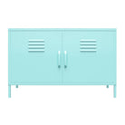 Cache 2 Door Metal Locker Accent Cabinet Short in Mint by Dorel Novogratz - Price Crash Furniture