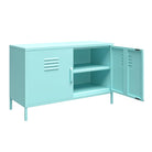 Cache 2 Door Metal Locker Accent Cabinet Short in Mint by Dorel Novogratz - Price Crash Furniture