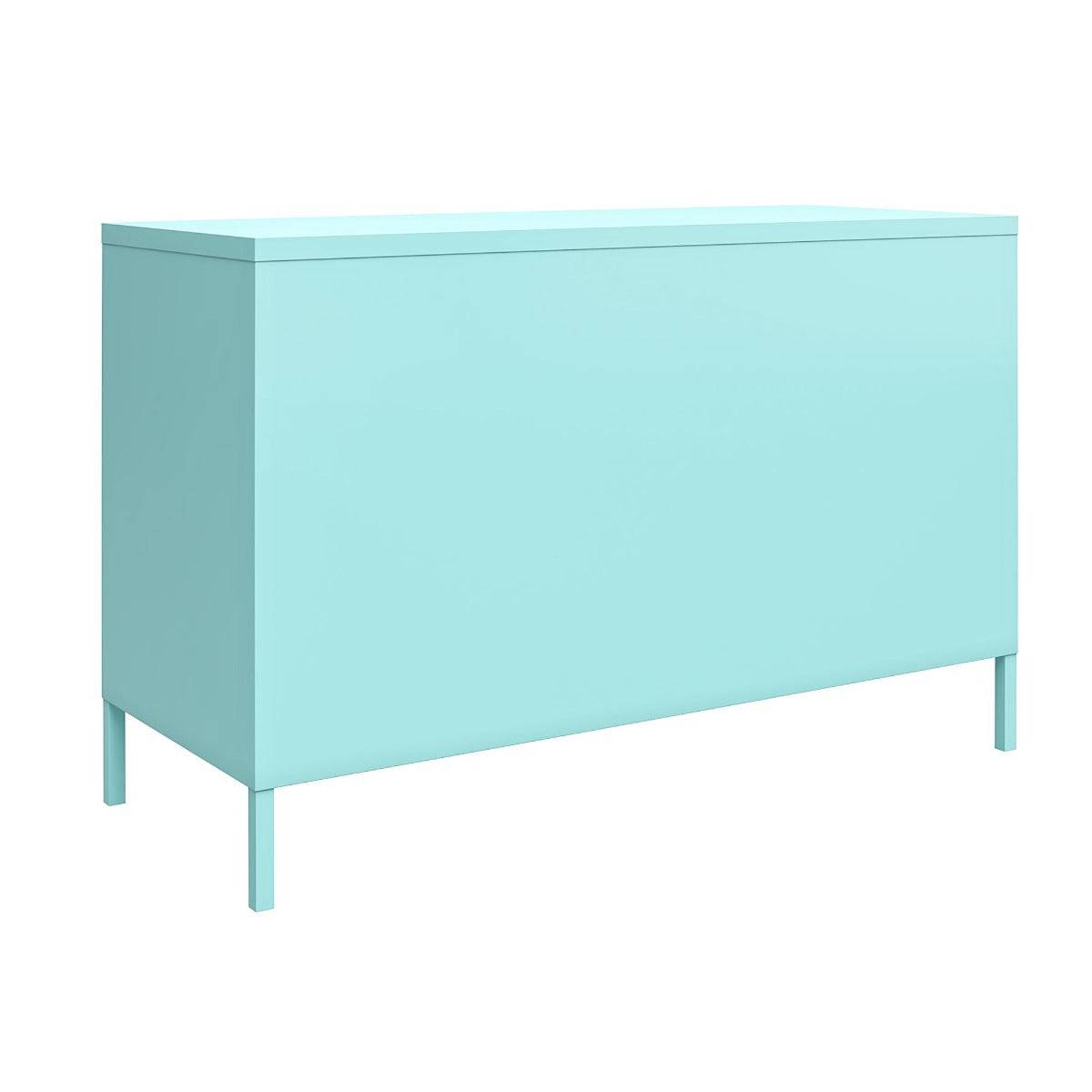 Cache 2 Door Metal Locker Accent Cabinet Short in Mint by Dorel Novogratz - Price Crash Furniture