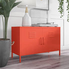 Cache 2 Door Metal Locker Accent Cabinet Short in Orange by Dorel Novogratz - Price Crash Furniture