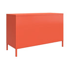 Cache 2 Door Metal Locker Accent Cabinet Short in Orange by Dorel Novogratz - Price Crash Furniture