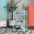 Cache Metal Rolling Cart Drinks Trolley in Mint by Dorel Novogratz - Price Crash Furniture