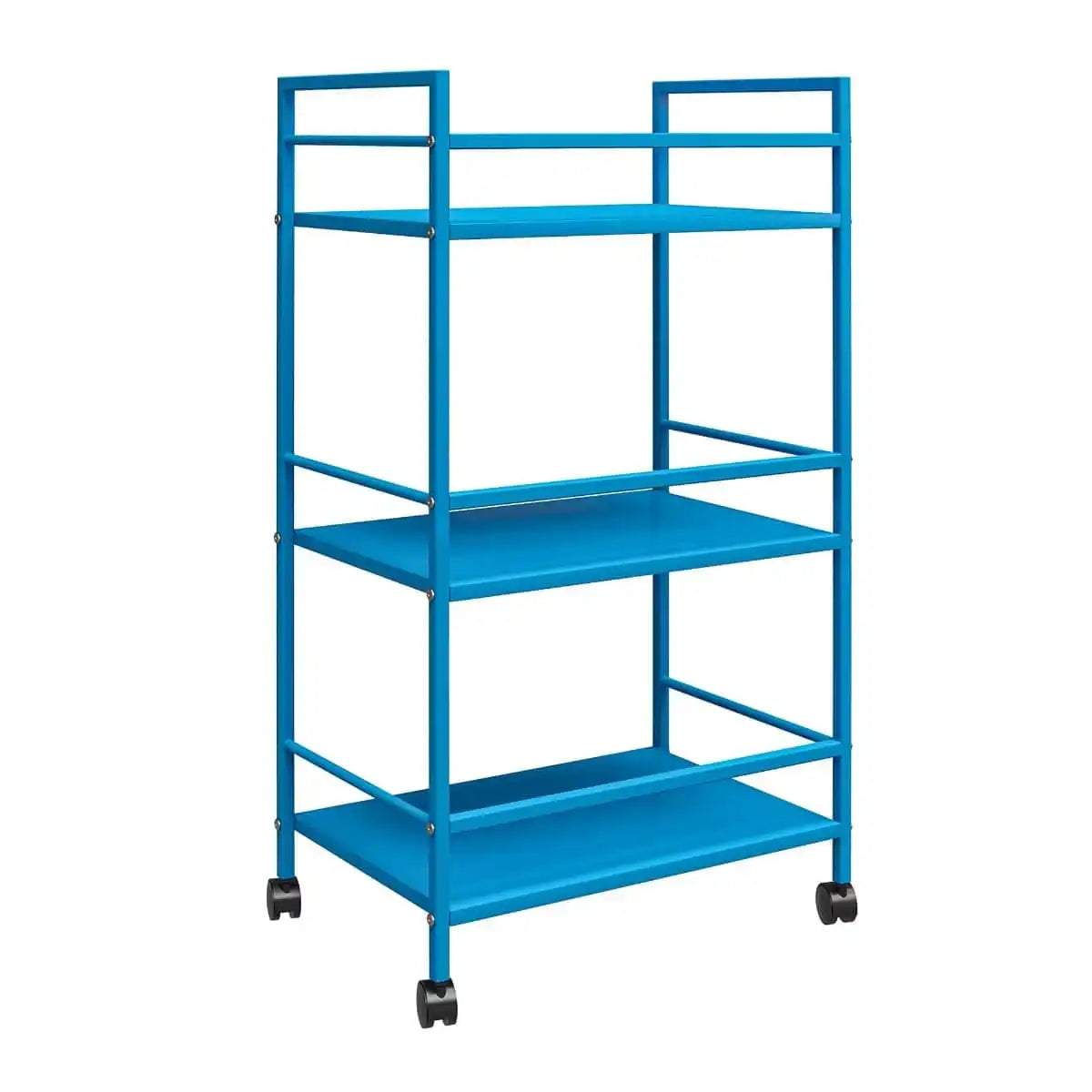 Cache Metal Rolling Cart Drinks Trolley in Blue by Dorel Novogratz - Price Crash Furniture
