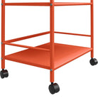 Cache Metal Rolling Cart Drinks Trolley in Orange by Dorel Novogratz - Price Crash Furniture