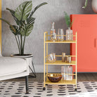 Cache Metal Rolling Cart Drinks Trolley in Yellow by Dorel Novogratz - Price Crash Furniture