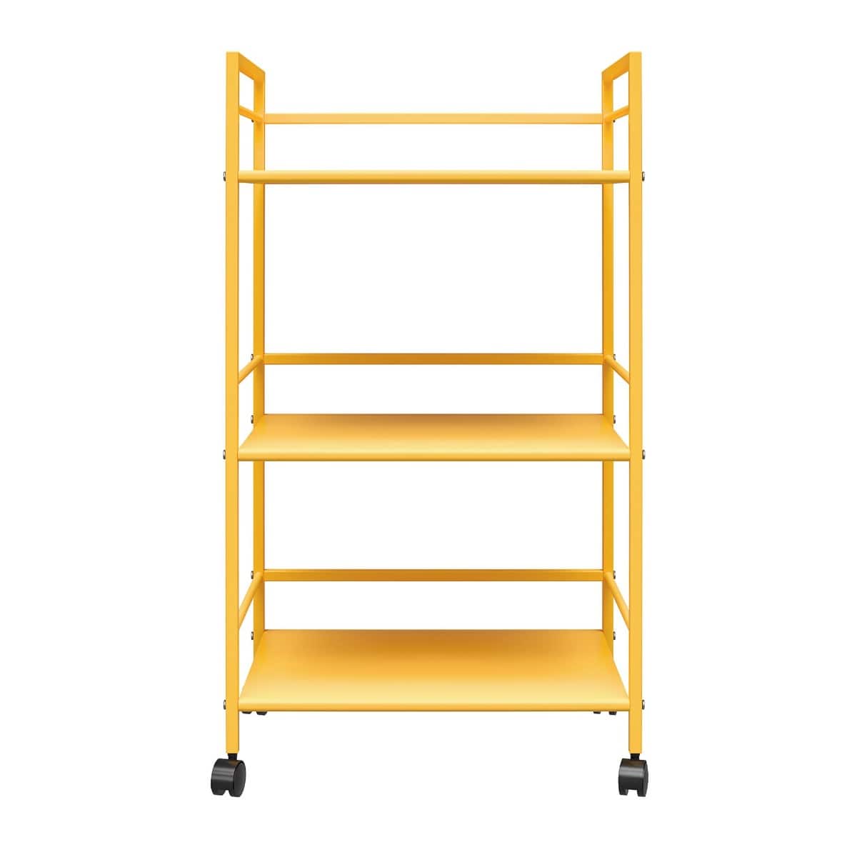 Cache Metal Rolling Cart Drinks Trolley in Yellow by Dorel Novogratz - Price Crash Furniture