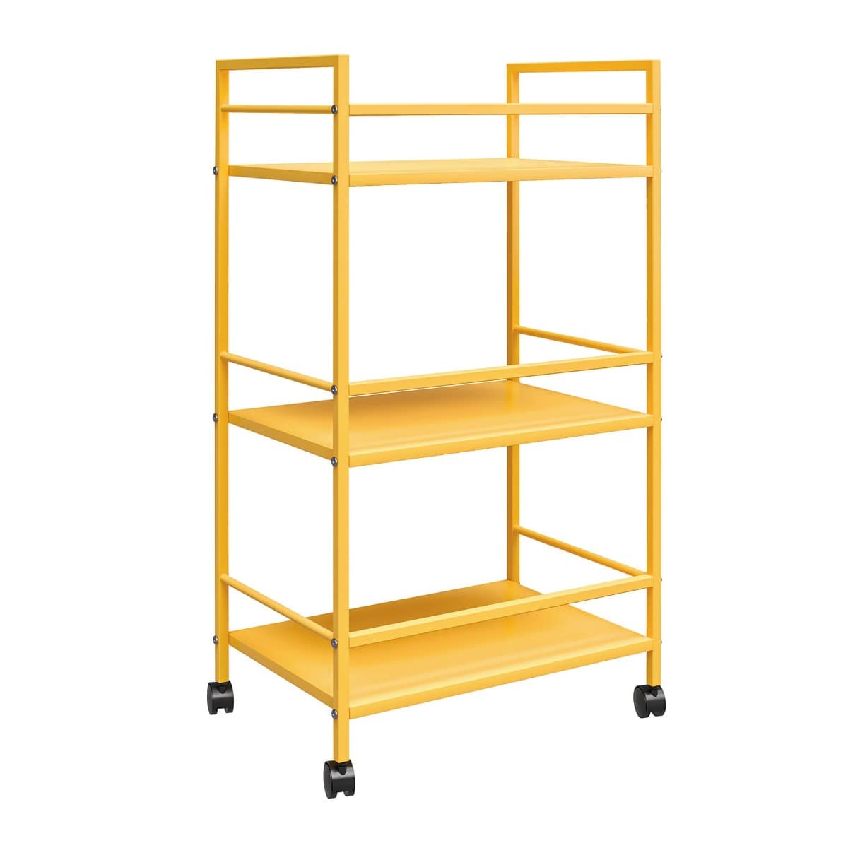 Cache Metal Rolling Cart Drinks Trolley in Yellow by Dorel Novogratz - Price Crash Furniture